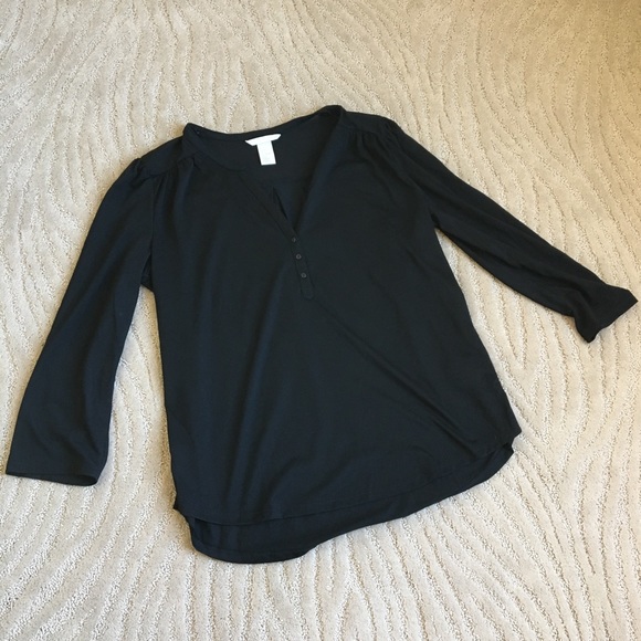 H&M Tops - ⚡️Black 3/4 sleeve blouse H&M